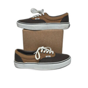 Vans Era Color Block Shoes | Men's Size 9 / Women's 10.5 | Brown Canvas Low Top